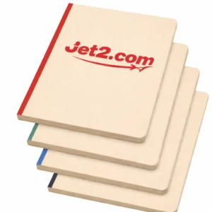 250 x A5 Custom Printed Sugarcane and Recycled Plastic Notebooks