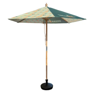 1 x 2M Wooden Parasol - Custom Printed For Outdoor Events