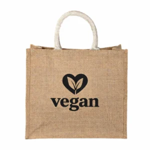 100 x Custom Printed Vegan Jute Bags - Branded With Your Logo