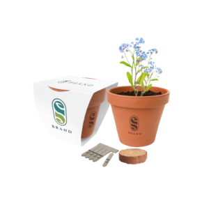 100 x Mini Clay Pot Seed Kit - Custom Engraved With Your Logo