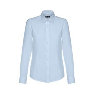 THC TOKYO WOMEN II. Women's long-sleeved oxford shirt with pearl coloured buttons