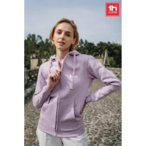 THC AMSTERDAM WOMEN. Women's hoodie in cotton and polyester with full zip