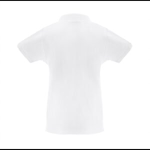 THC MONACO WOMEN WH. Women's short-sleeved polo shirt in carded cotton
