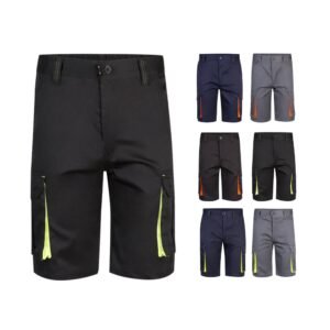 VL HEMERA. Two-tone, multi-pocket stretch Bermuda shorts (240g/m²), in cotton (46%), EME (38%) and polyester (16%)