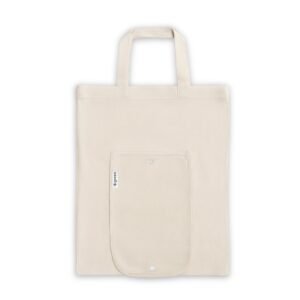 BEIRUT. Foldable bag in cotton (50%), recycled cotton (30%) and polyester (20% rPET) (140 g/m²)