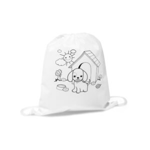 DRAWS. Children's drawstring bag for colouring (80 g/m²)
