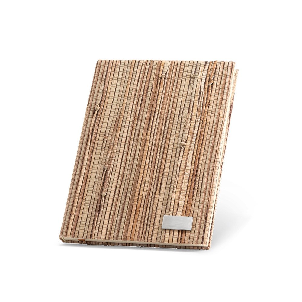 NERUDA. A5 notebook with hardcover made from natural straw fibres