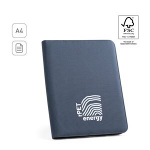 EMERGE FOLDER. A4 folder in recycled polyester (100% rPET) 300D with zipper