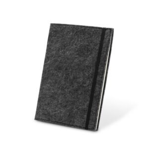 BALDWIN. A5 notebook with recycled felt cover (100% rPET) and lined pages in 100% recycled paper