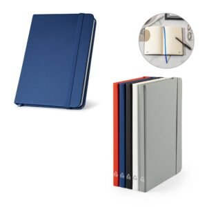 CAMPUS. A5 hardcover notebook in PU (35% recycled) with lined pages made from 100% recycled paper
