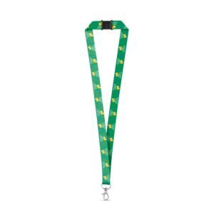 DOVER. SET Lanyard SUBLIMATION Long II (20 mm) in recycled polyester (100% rPET) with Hook Trigger Snap 20 mm and safety lock