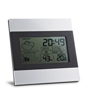 DENE. Desktop weather station with aluminium and ABS LCD screen