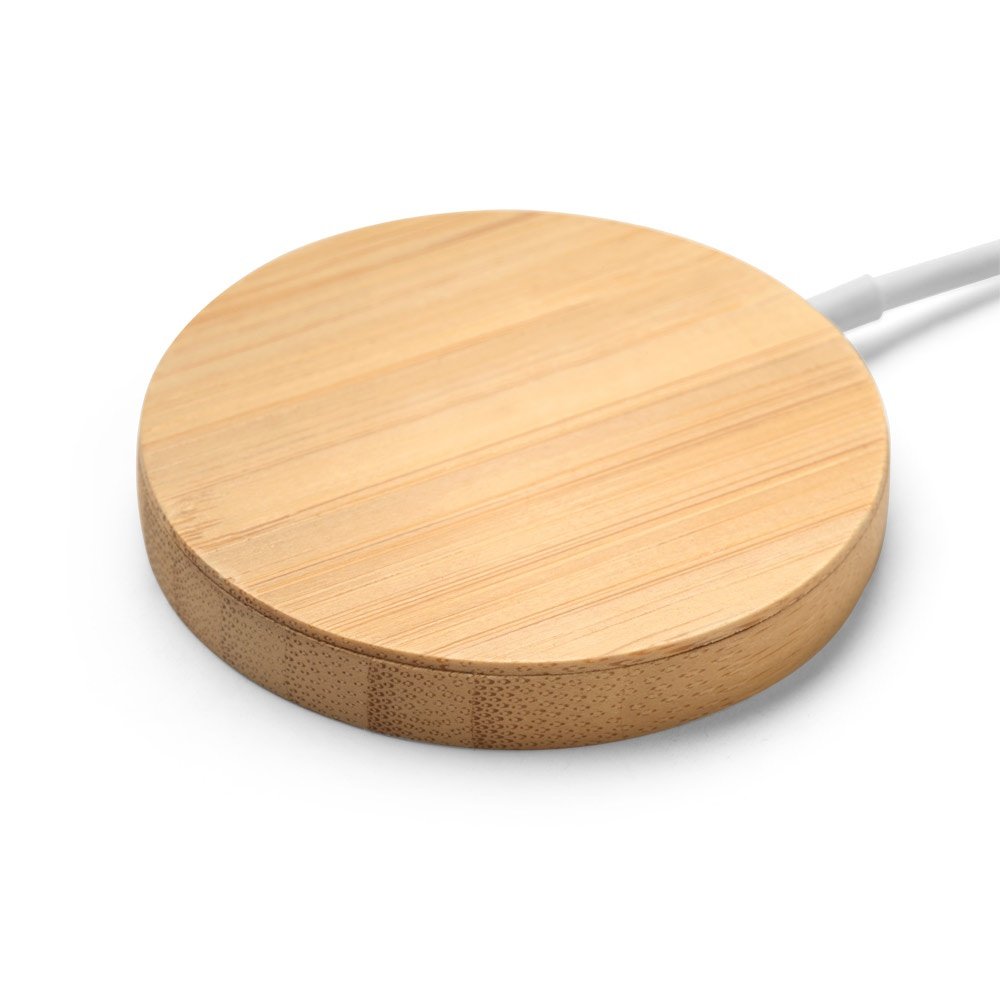 DAIMLER. 15W superfast wireless magnetic charger in bamboo