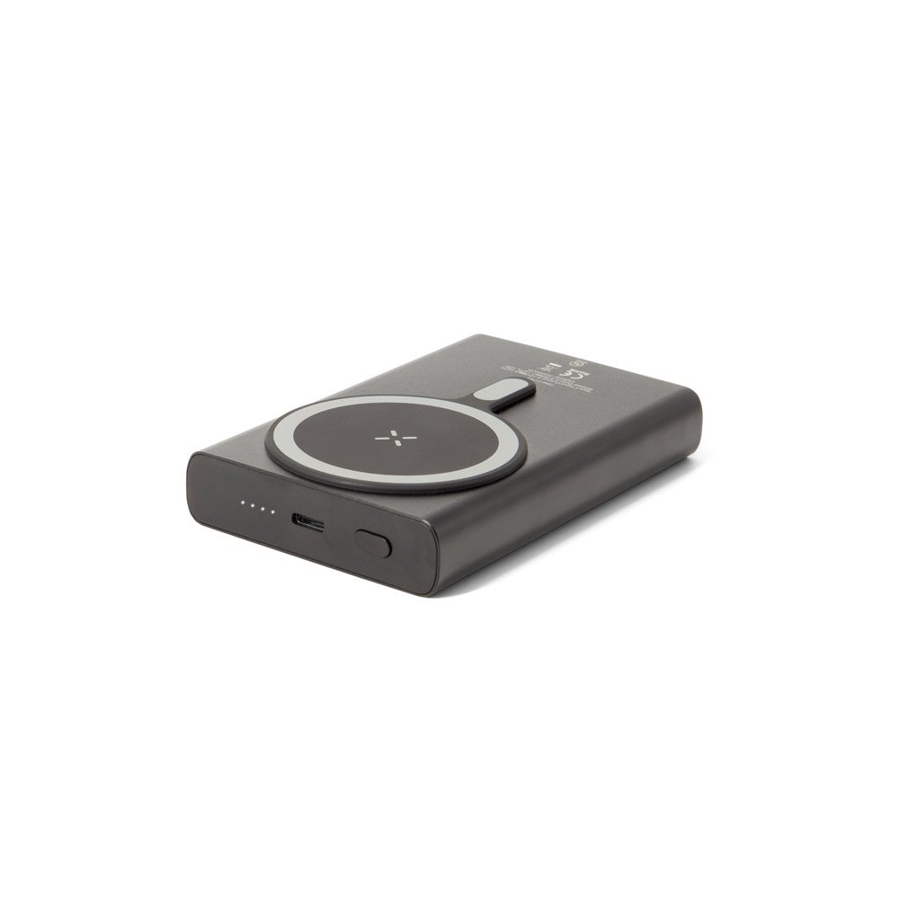WRIGHT 10. Magnetic power bank with super-fast charging in recycled aluminum and recycled ABS 10'000 mAh