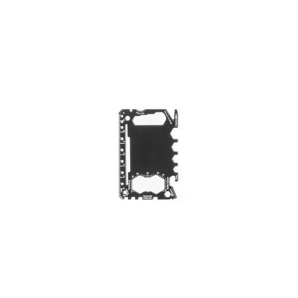 PEEBLES. Stainless steel multifunction card with 20 functions