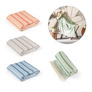 CAPLAN. Multifunctional towel made of light and resistant cotton (90%) and recycled cotton (10%)
