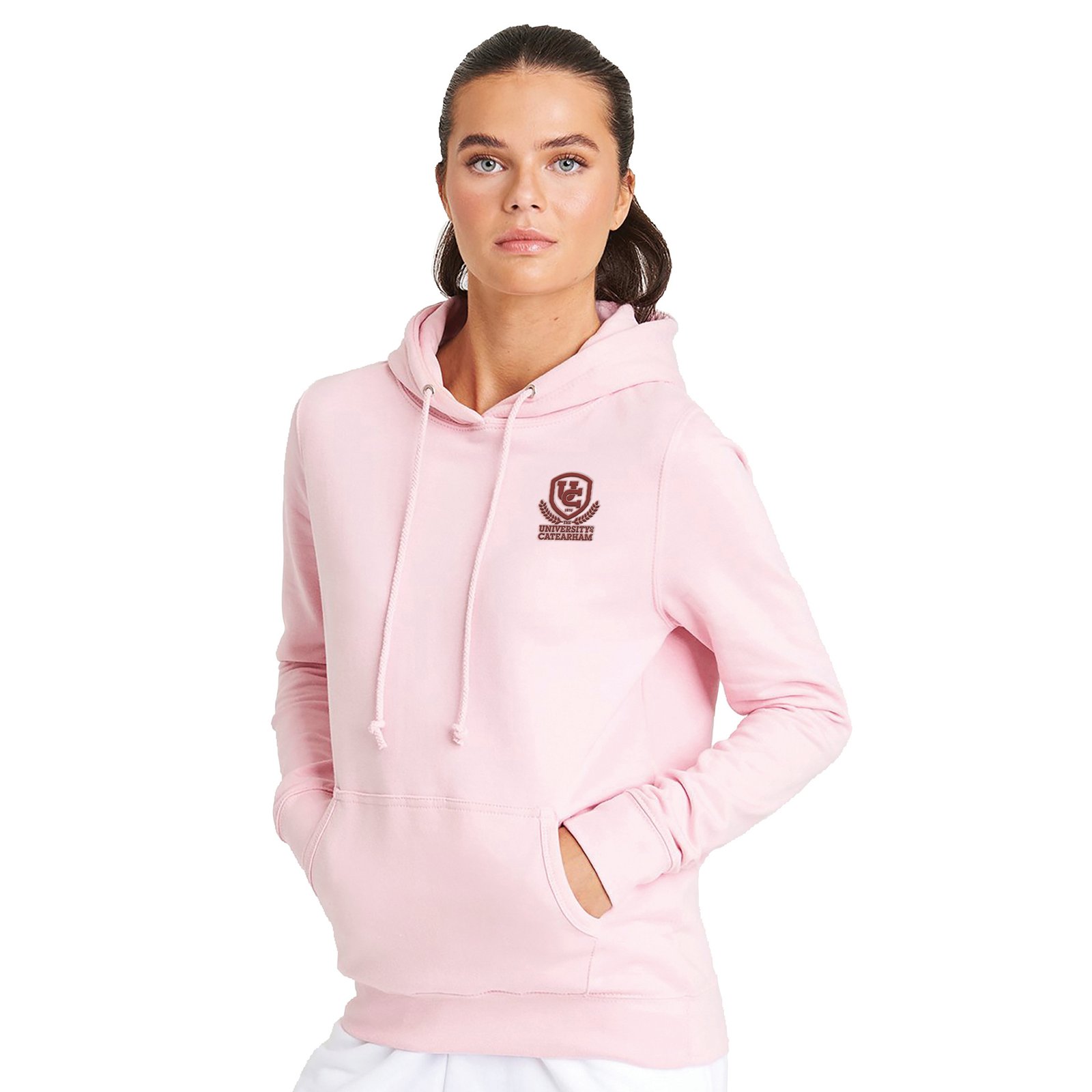 Branded Womens College Cotton and Polyester Hoodie