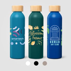 Eden Recycled Stainless Steel Bamboo Lid Water Bottle - 590 ml